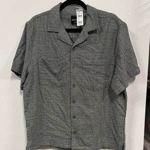 RSQ Men's Casual Olive Gray Button Down Shirt